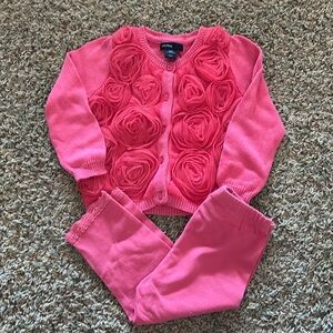 BabyGap 12-18 month rose sweater with leggings
